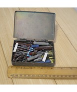 Vintage Assorted Lot of Resistors some wire wound in Small Metal Case Li... - $375.23 MXN