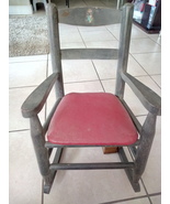 VERY RARE ITEM! Antique Child&#39;s Rocking Chair with VERY RARE MONARCH MUS... - £77.53 GBP