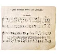 1881 Fraternity Victorian Sheet Music Ohio State Grange Agriculture 1st ... - $19.99