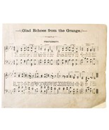 1881 Fraternity Victorian Sheet Music Ohio State Grange Agriculture 1st ... - €17,15 EUR