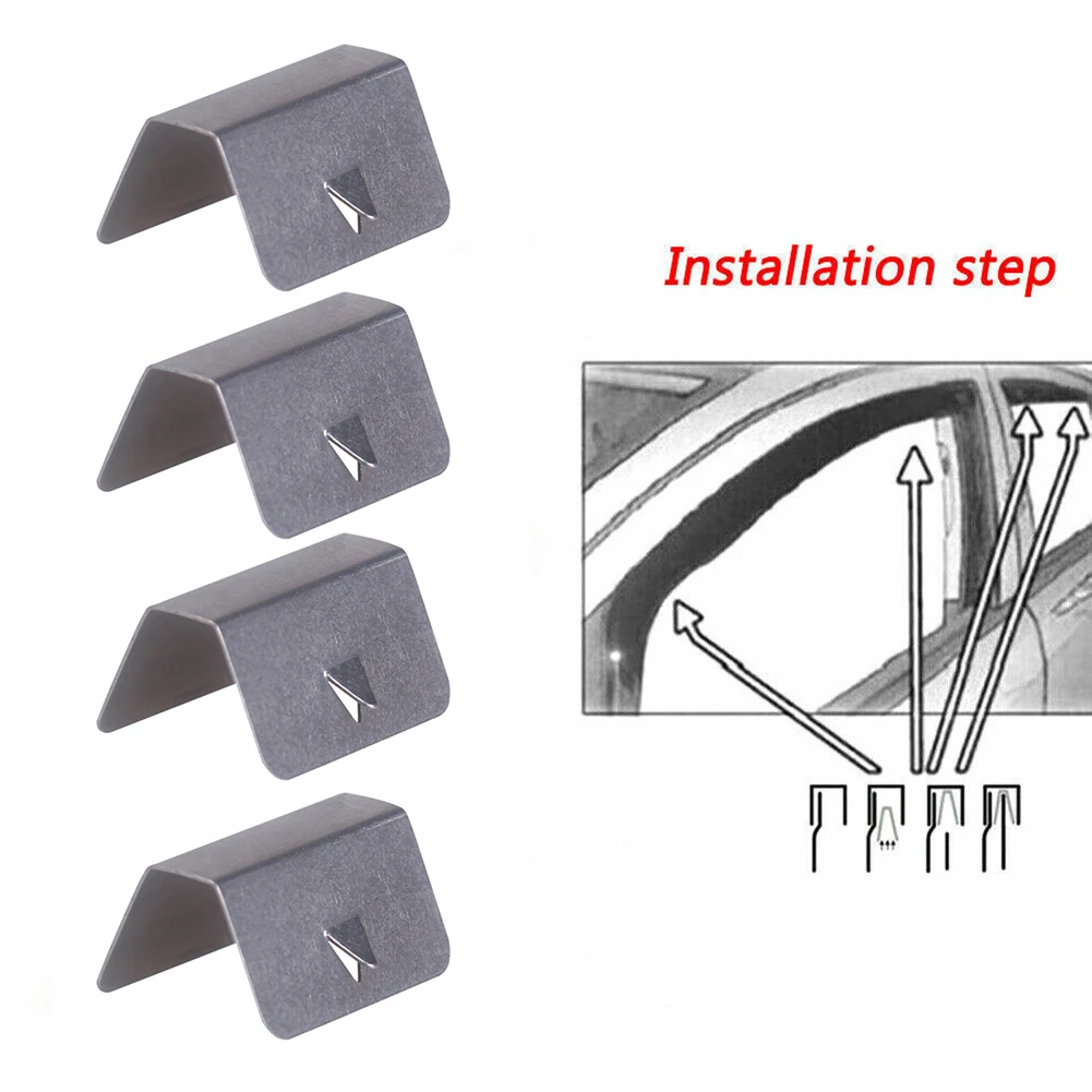 4/6/8/12Pcs Wind Rain Deflector Channel New Metal Retaining Clips For BM... - £9.34 GBP