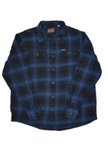 Orvis Flannel Shirt Mens XL Blue Plaid Heavyweight Cotton Pockets Shacket - £21.87 GBP