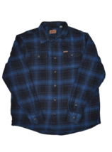 Orvis Flannel Shirt Mens XL Blue Plaid Heavyweight Cotton Pockets Shacket - £20.87 GBP