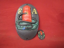 Antique Styled FA Cast Iron Fire Insurance Association Marker - $29.69
