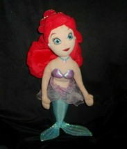 18&quot; Disney Store Ariel Princess The Little Mermaid Stuffed Animal Plush Toy Doll - £18.78 GBP