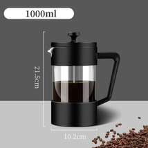 350/600/1000ml French Press- Maker Thickened Glass Coffee Press Espresso - £9.01 GBP+