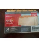 Office Depot 193-301 Daily Card Guides 1-31 Manila 3&quot; x 5&quot; Laminated 1/5... - $403.56 MXN