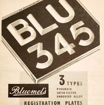 1957 Bluemels Registration Plates Import Advertisement Autocar Automobil... - $13.50