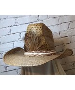 Eddy Bros California Cowboy Straw Hat Tall Structured Style (Sz 6 7/8)  ... - $23.38