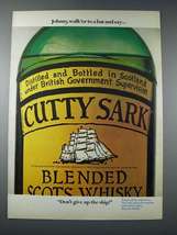 1973 Cutty Sark Scotch Ad - Johnny, Walk'er to a Bar - $18.49