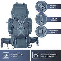 Travel Backpack with Detachable Daypack / Camping Hiking Trekking Bag Rucksack - £133.22 GBP