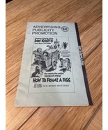 Vintage 1971 How To Frame a Figg Movie Film Cinema Press Kit Don Knotts KG - $34.65