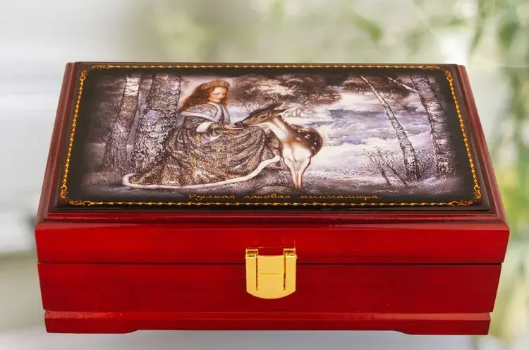 Jewelry Box &quot;Girl with a Deer&quot; - $149.00