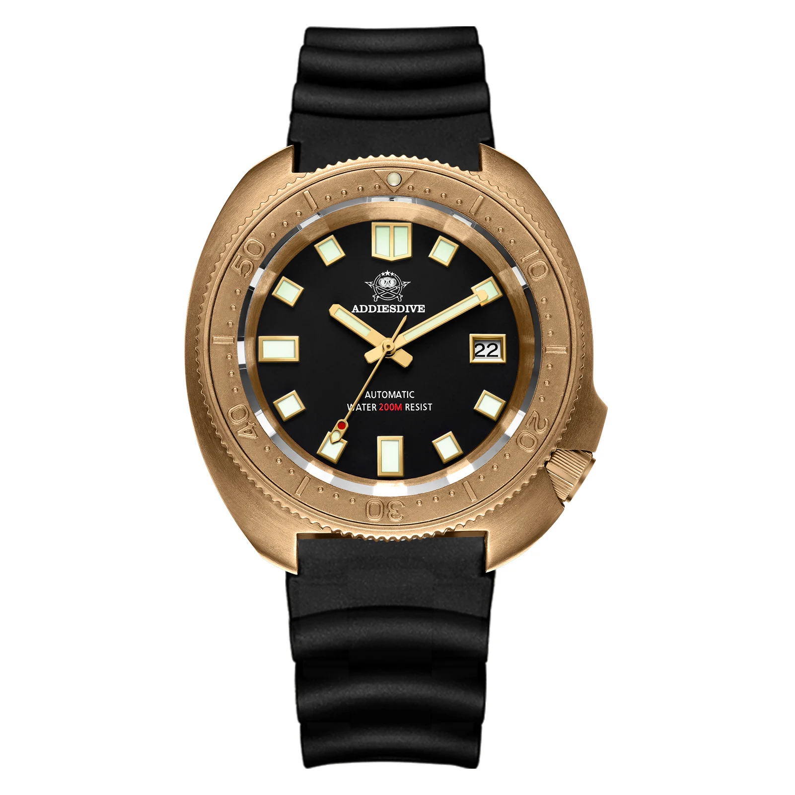 Unisex Watch Addies Dive 2104 New Men  Automatic Watch NH35 Calendar Display C3  - $340.58