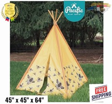 Pacific Play Tents® Busy Bee Teepee, 45&quot; x 45&quot;  x 64&quot; Free Shipping NIB ... - £51.59 GBP