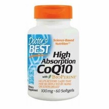Doctors Best High Absorption Coq10 W/ Bioperine, 60sg 100 mg - $19.72