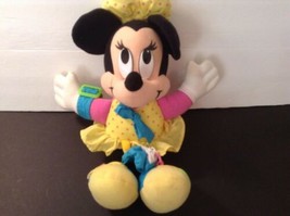 Disney Dress Me Minnie Mouse Plush Doll 14" Tall 1992 Vintage - $11.88