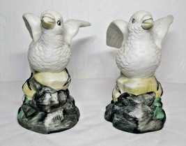 Vintage Pair Of White Doves Porcelain Ceramic Sculptures Figurines Birds... - £15.77 GBP