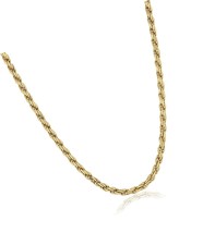Essentials Sterling Silver Diamond Cut Rope Chain Necklace - £118.03 GBP