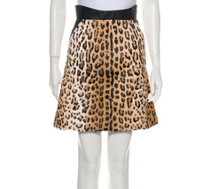 Jean Claude Jitrois Lambskin Leather and Printed Fur Skirt sz 36 US 4 - 6 - £252.85 GBP