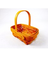 Longaberger Tea Basket, Single Wood Handle, w/Insert, 6x4 ~ Signed 1999 ... - $33.29 CAD