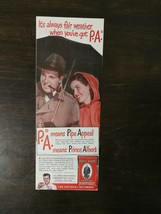 Vintage 1947 Prince Albert Crimp Cut Tabacco Original Color Ad - $6.64