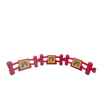 Fisher Price Little People Red Zoo Farm Fence with Food in Middle Lot of 3 Repla - £6.86 GBP