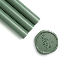 Olive Green Glue Gun Sealing Wax Sticks For Wax Seal Stamp - Perfect For... - £20.41 GBP