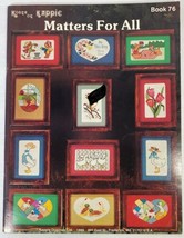 Kount on Kappie - Matters for All, Book 76, 24 Cross Stitch Patterns / Charts - $6.50