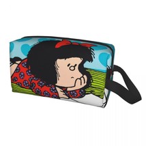 Travel  Mafalda Christmas Toiletry Bag Comic Humor Colorful Cosmetic Makeup Orga - £50.92 GBP