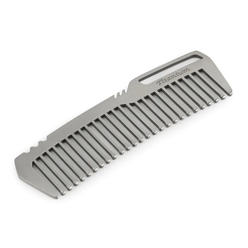 Pure Titanium Comb Portable No Allergy Outdoor Camping Traveling Tool - £17.26 GBP+