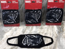 3ea Kids Marvel Black Panther Fabric Face Masks-Brand New-Ages 4 &amp; Up-SHIP N24HR - £7.79 GBP
