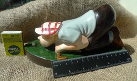 VTG SPORT GOLF Handmade Ceramic figurine Golfer blowing ball in hole mark IC lc - £39.97 GBP