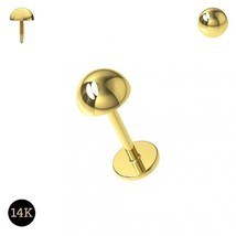 14K Gold Internally Threaded 3mm Half Ball Top Tragus Piercing Ear Stud ... - £115.15 GBP