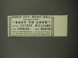 1953 Easy to Love Movie Ad - Radio City Music Hall Rockefeller Center - £14.44 GBP