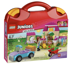 LEGO Friend Juniors Mia&#39;s Farm Suitcase Building Toy 100 Pieces Retired ... - $69.99