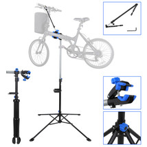 42&quot; To 74&quot; Adjustable Bike Repair Stand Tool Tray Bicycle Cycle Rack Wor... - £61.79 GBP