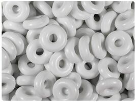 BeadTin White Opaque 14mm Ring Craft Beads (100pcs) - $3.39
