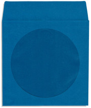 200-Pak =Dark Blue= Colored Paper Cd/Dvd Sleeves With Window &amp; Flap - £29.88 GBP
