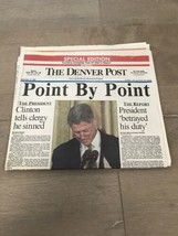 THE DENVER POST September 12, 1998 Point by Point Clinton Sex Scandal - £17.58 GBP