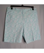 Talbots Shorts Women&#39;s 12 Petite Greenish Bermuda Suzani Print Beach Vac... - £15.74 GBP