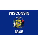 large WISCONSIN  3X5 STATE FLAG banner signs FL238 Polyester double side... - $9.04 CAD