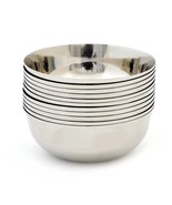 Indian Traditional Stainless Steel Solid Bowl For Kitchen Pack Of 12 FRE... - £45.20 GBP