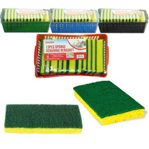 26 Pc Sponges Set Basket Scrubber Clean Kitchen Scouring Pads Dishes Bat... - £13.42 GBP