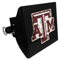 Texas A&amp;M University Logo Reflective Decal Black On Plastic Trailer Hitch Cover - £51.95 GBP