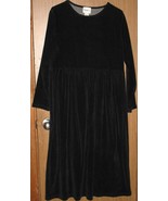 Womens M Kathy Ireland Round Neck Black Velvet Long Tunic Short Dress - €16,14 EUR