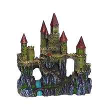 Castle Aquarium Ornament with Bridges, waterfall, Three Towers 9 1/2 Inches Tall - £18.34 GBP