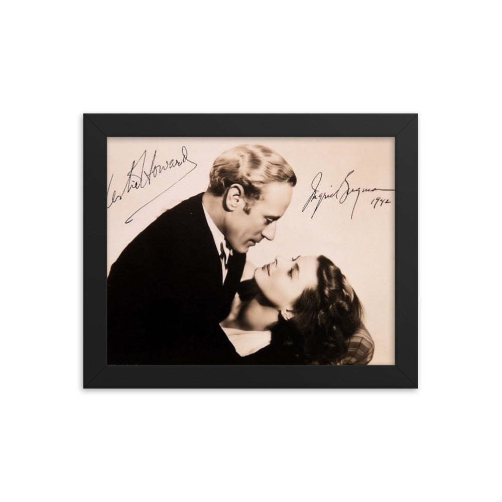 Primary image for Leslie Howard and Ingrid Bergman signed promo photo Reprint