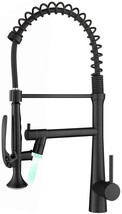 AIMADI Single Handle Kitchen Faucet with Sprayer with LED Light, Matte Black - £96.80 GBP