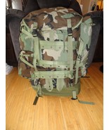 1986 FRENCH COMMANDO TACTICAL BDU WOODLAND RUCKSACK BAG W/ SLEEPING BAG ... - $124.60